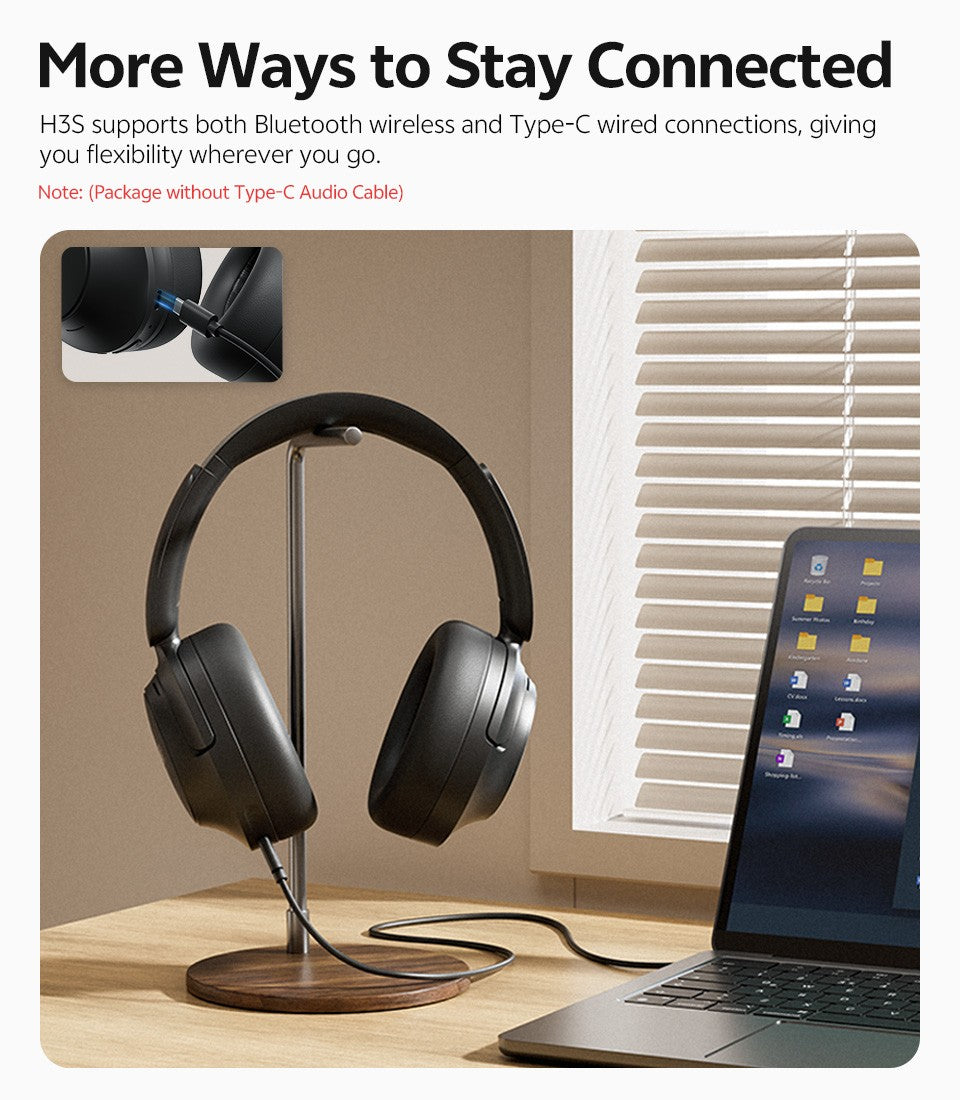 Qcy Anc Fone De Ouvido Sem Fio H3S 56Db Com Cancelamento De Ruído Hi-Res 3D Fone
