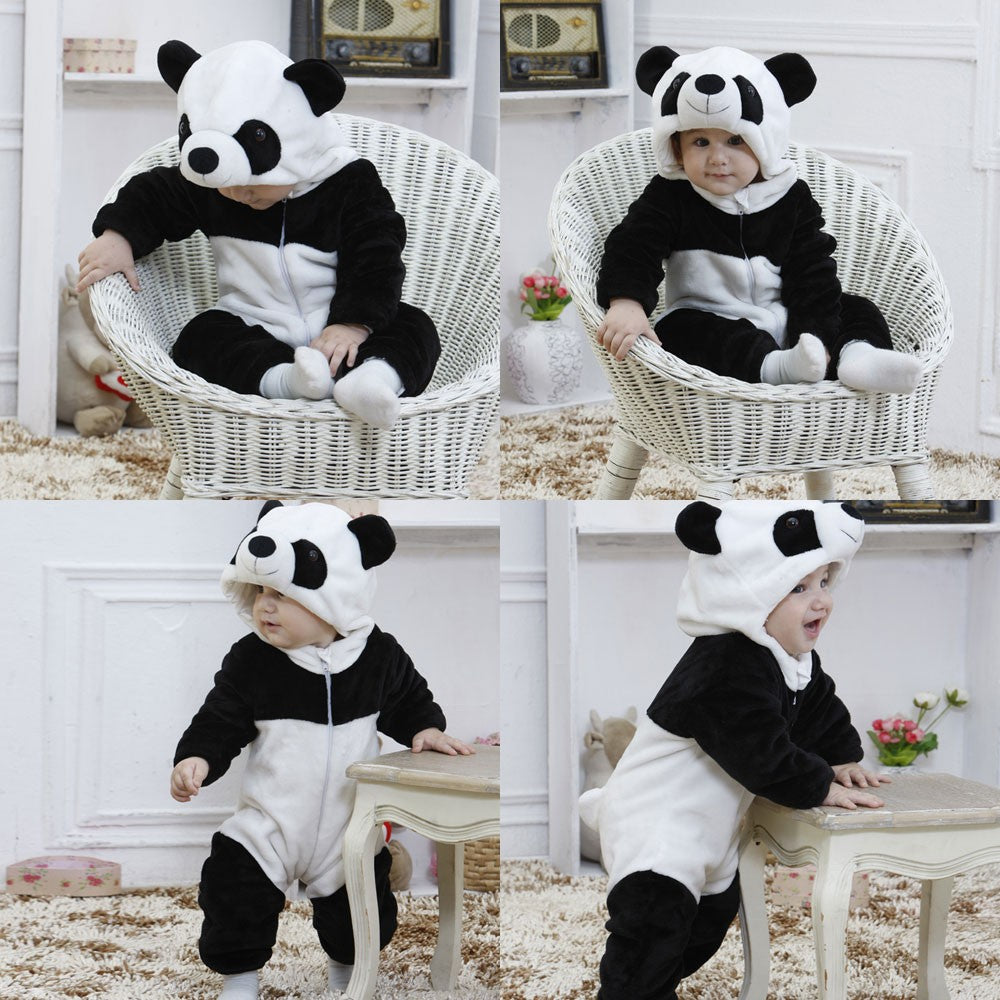 Umorden Infant Toddler Dalmatian Dog Lion Tiger Dinosaur Costumes Baby Boys Girls Kigurumi Cartoon Animal Romper Halloween Purim
