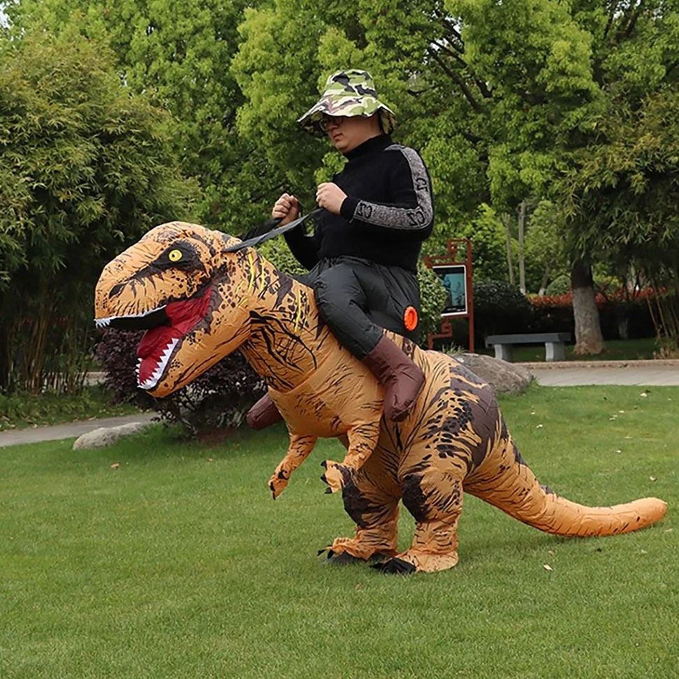 Inflatable Dinosaur Costume Adult T-Rex Monster Blow Up Cosplay Suit for Men and Women