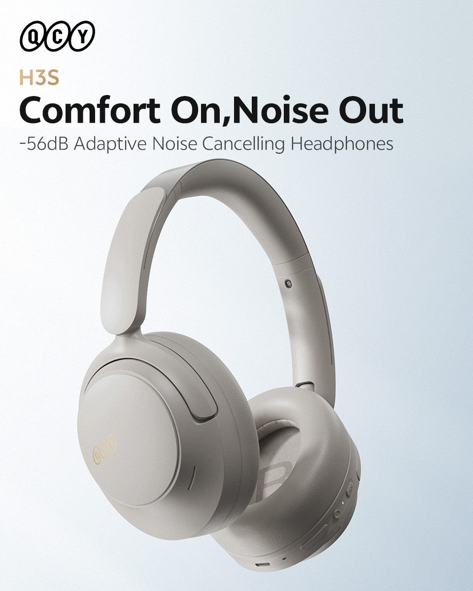Qcy Anc Fone De Ouvido Sem Fio H3S 56Db Com Cancelamento De Ruído Hi-Res 3D Fone