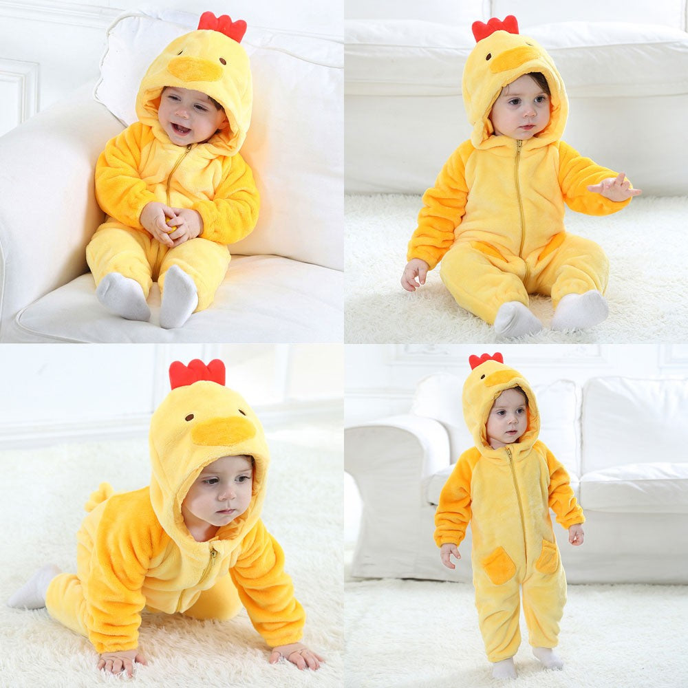 Umorden Infant Toddler Dalmatian Dog Lion Tiger Dinosaur Costumes Baby Boys Girls Kigurumi Cartoon Animal Romper Halloween Purim